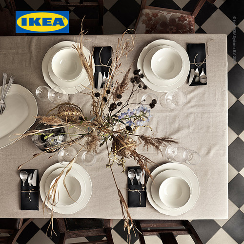 IKEA UPPLAGA Mangkuk Makan Putih 13cm