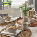 IKEA SANDSKADDA Mug / Gelas Minum Abu-Abu Muda/Krem 27cl