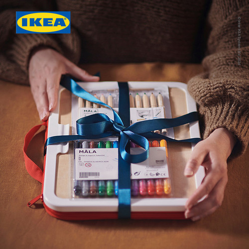 IKEA MALA Pena Tinta Berwarna Aneka Warna Set Isi 12pcs
