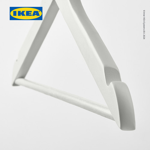 IKEA BUMERANG Gantungan Baju Putih Isi 8pcs