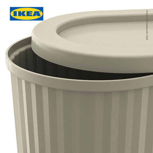 IKEA DAMMANG Tempat Sampah dengan Tutup Kapasitas 26L
