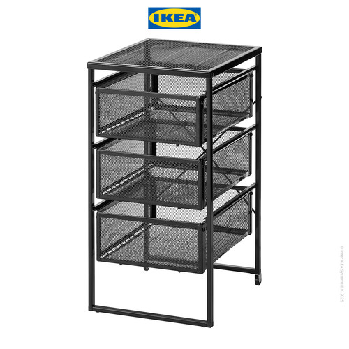 IKEA LENNART Lemari Laci untuk Dokumen Hitam