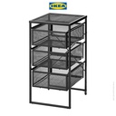 IKEA LENNART Lemari Laci untuk Dokumen Hitam
