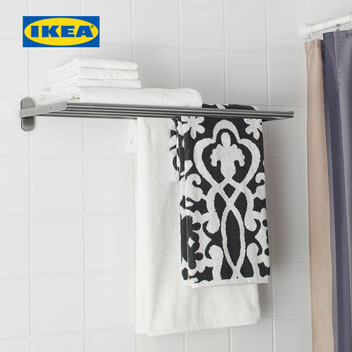 IKEA BROGRUND Rak Gantungan Handuk Stainless Steel 67x27cm