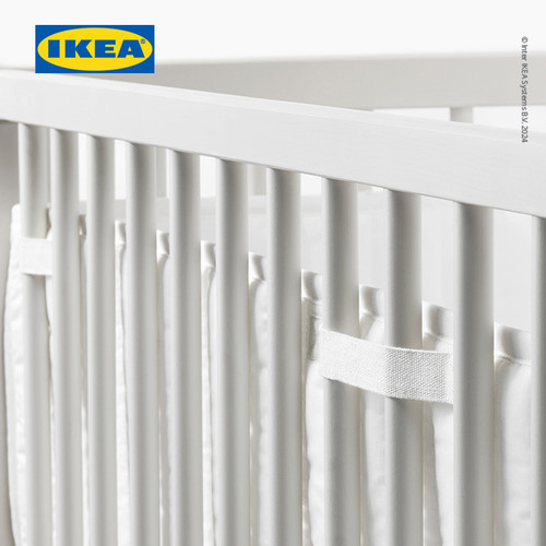 IKEA LEN Bantalan Pelindung Keranjang Bayi Putih 60x120 cm