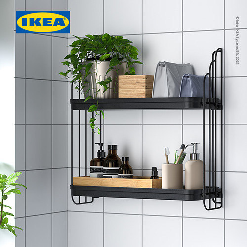 IKEA APOTEKARE Rak Dinding Hitam Minimalis 50x52 cm