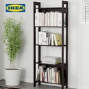 IKEA LAIVA Rak Buku Minimalis Hitam-Cokelat Berkualitas 62x165 cm