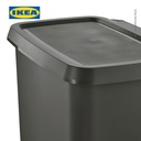IKEA KNOCKLA Tempat Sampah dengan Pedal Abu-Abu Tua 25L