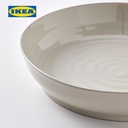 IKEA SANDSKADDA Mangkuk Saji Abu-Abu Muda/Krem 34cm