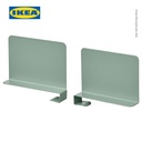 IKEA RELATERA Penahan Buku Meja Abu-Abu Hijau Muda Isi 2pcs