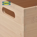 IKEA UPPDATERA Kotak Penyimpanan Serbaguna Bambu Warna Muda 16x24x15 cm