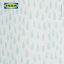 IKEA RANEALVEN Tirai Shower Putih/Toska 180x200cm
