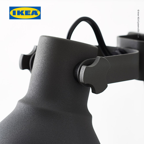 IKEA HEKTAR Lampu Sorot Dinding/Jepit Abu-Abu Tua