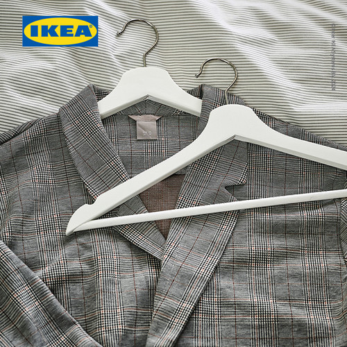 IKEA BUMERANG Gantungan Baju Putih Isi 8pcs