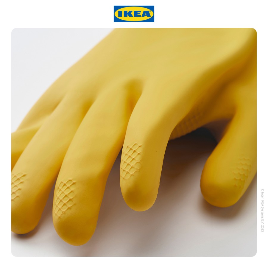 IKEA RINNIG Sarung Tangan Pembersih Kuning Ukuran M Isi 2Pcs