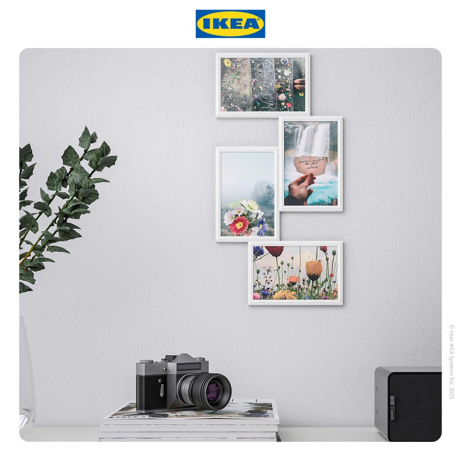 IKEA YLLEVAD Bingkai Foto Kolase untuk 4 Frame 21x41cm