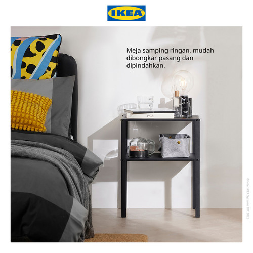 IKEA KNARREVIK Meja Samping Tempat Tidur Bahan Baja 42x34 cm