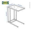 IKEA VITTSJO Meja Kerja / Meja Laptop / Stand Laptop Kaca Hitam-Cokelat Minimalis 35x65cm