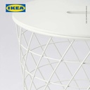 IKEA KVISTBRO Meja Penyimpanan Samping Sofa Hitam Minimalis 44cm