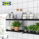 IKEA APOTEKARE Rak Dinding Hitam Minimalis 50x52 cm