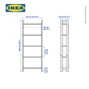 IKEA LAIVA Rak Buku Minimalis Hitam-Cokelat Berkualitas 62x165 cm