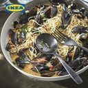 IKEA SANDSKADDA Mangkuk Saji Abu-Abu Muda/Krem 34cm