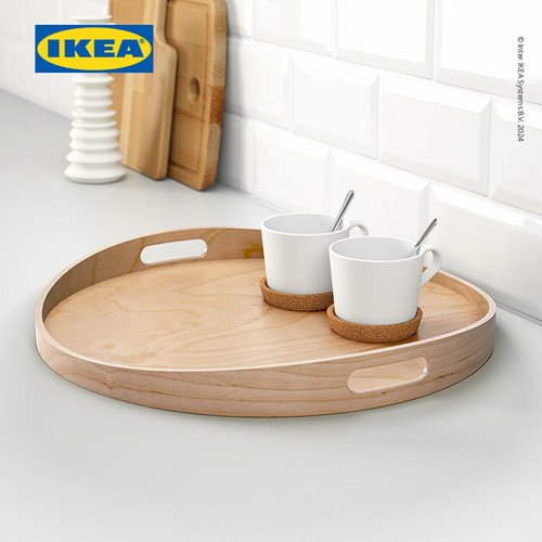 IKEA SKALA Nampan Baki Kayu Birch 44cm