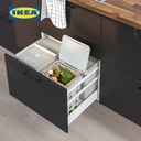 IKEA HALLBAR Tempat Sampah Dengan Tutup Untuk Limbah Organik 10L