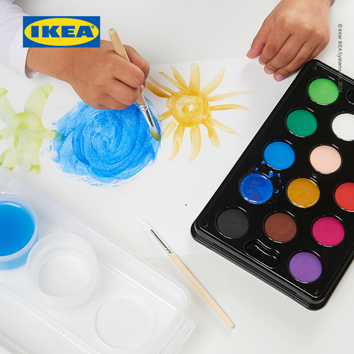 IKEA MALA Set Kotak Cat Air Warna Campuran