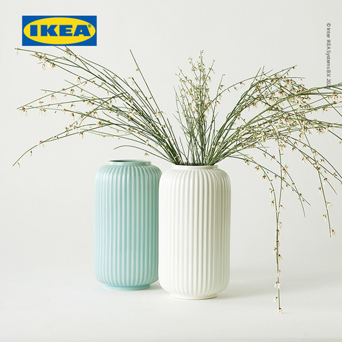IKEA STILREN Vas Bunga / Tanaman Putih 22cm