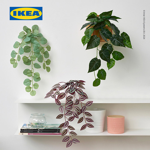 IKEA FEJKA Tanaman Hias Palsu Dengan Dudukan Dinding Set Isi 3pcs