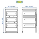 IKEA LENNART Lemari Laci untuk Dokumen Hitam