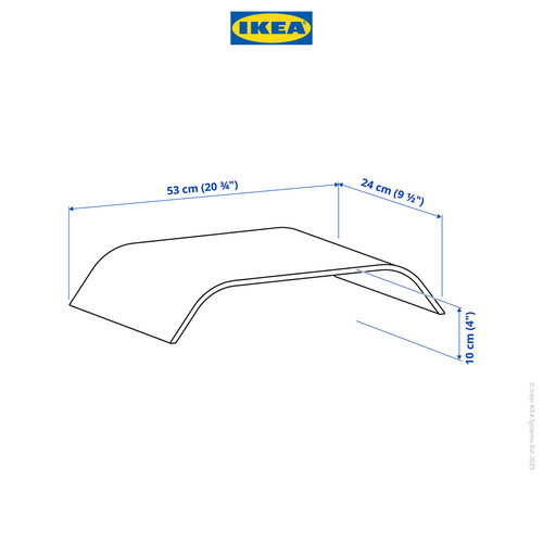 IKEA SIGFINN Stand Monitor Tinggi Tetap Lapisan Bambu