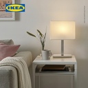 IKEA TOMELILLA Lampu Meja Minimalis Dilapisi Nikel/Putih 36cm