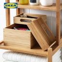 IKEA DRAGAN Kotak Penyimpanan Serbaguna Bahan Bambu 23x17x14 cm Set Isi 3pcs