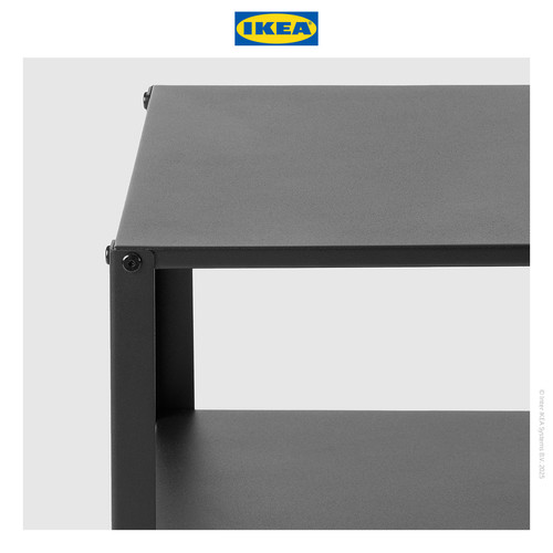 IKEA KNARREVIK Meja Samping Tempat Tidur Bahan Baja 42x34 cm