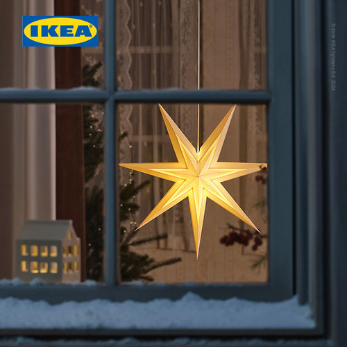 IKEA STRALA Kap Lampu Pola Titik/Putih 70cm
