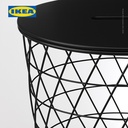 IKEA KVISTBRO Meja Penyimpanan Samping Sofa Hitam Minimalis 44cm