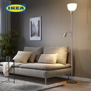 IKEA HEKTOGRAM Lampu Lantai Sorot Atas / Lampu Baca Minimalis Perak/Putih
