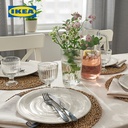 IKEA SANDSKADDA Piring Makan Abu-Abu Muda/Krem 26cm Isi 4pcs