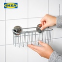 IKEA KROKFJORDEN Keranjang Sabun Tempel Dengan Plastik Isap Dilapisi Seng 24x11 cm