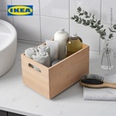IKEA UPPDATERA Kotak Penyimpanan Serbaguna Bambu Warna Muda 16x24x15 cm