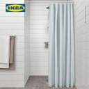 IKEA RANEALVEN Tirai Shower Putih/Toska 180x200cm