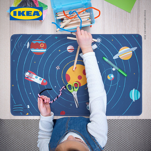 IKEA AFTONSPARV Alas Meja / Desk Mat Motif Luar Angkasa 38x60cm