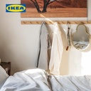 IKEA HOVOLM Rak Dinding Dengan 6 Kenop Kayu Oak