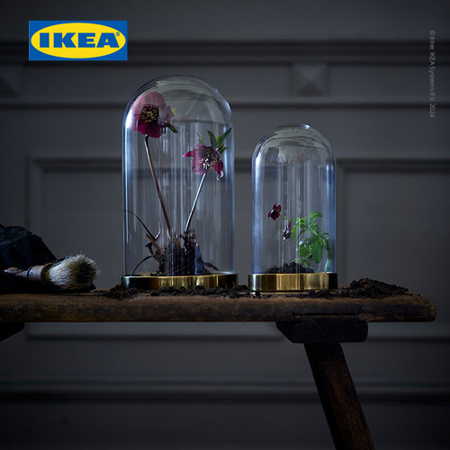 IKEA BEGAVNING Vas Hiasan Meja dari Kaca 26cm