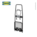 IKEA RULLEBOR Troli Belanja Serbaguna Hitam