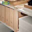 IKEA EKENABBEN Unit Rak Terbuka Serbaguna Minimalis Aspen/Putih 70x34x86 cm