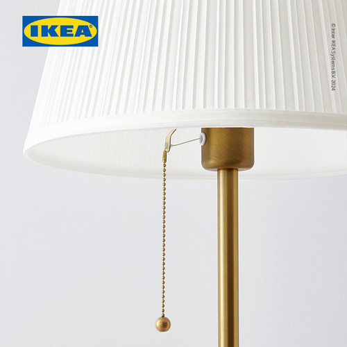 IKEA ARSTID Lampu Lantai Kuningan/Putih Minimalis