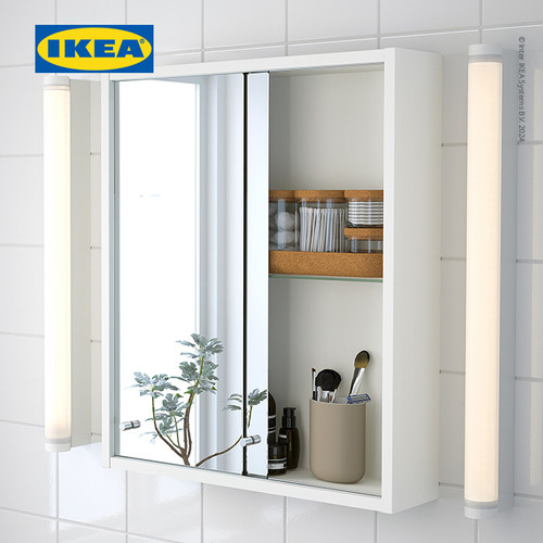 IKEA NYSJON Kabinet Kamar Mandi Dengan Cermin  Putih 50x60 cm